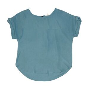 MAURICES Women's Teal Short Sleeve Blouse Medium
